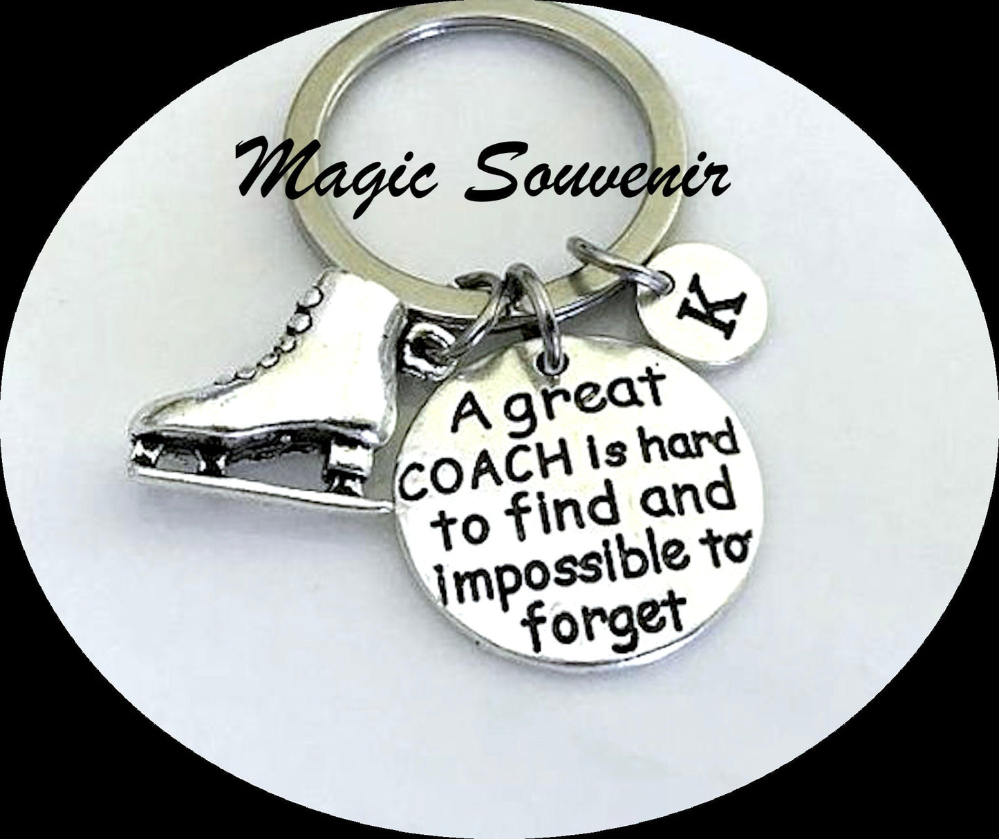 Ice Skating Coach, Gift for Ice skating coach, Ice Skater Gifts Ideas, Figure Skate keychain, Ice Skate Charm, Ice shoe keychain
