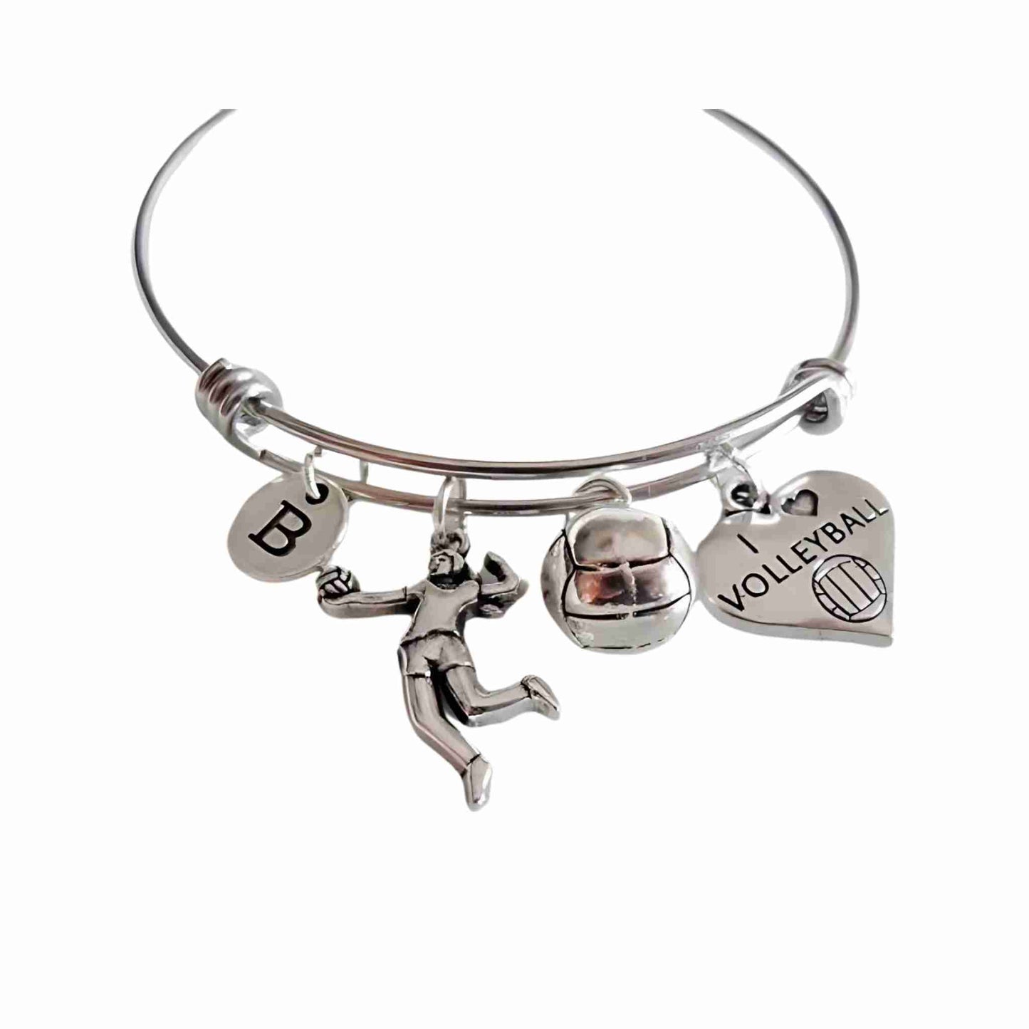 I love Volleyball - Volleyball Lover Bangle Gift