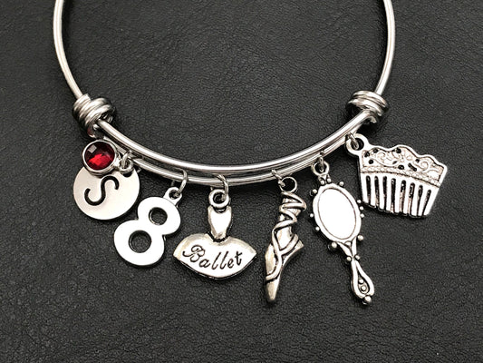 8th Birthday gift, Birthday gift for 8th, Ballerina Bangle Gift , Gift for Daughter, Niece's Birthday, 8 Year old gift, granddaughter Gift